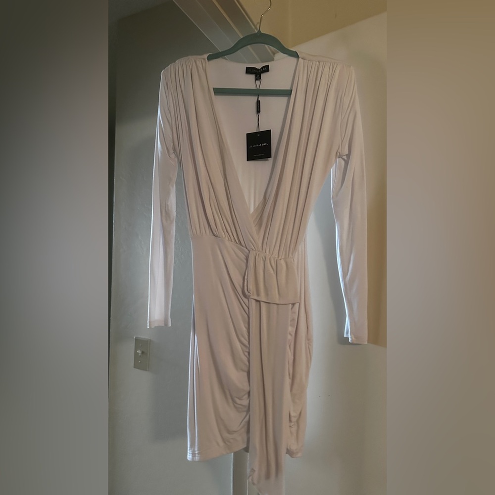 Jlux label Cream Long Sleeve Dress